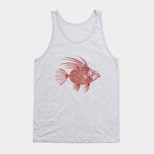 Red John Dory Linocut Fish Tank Top